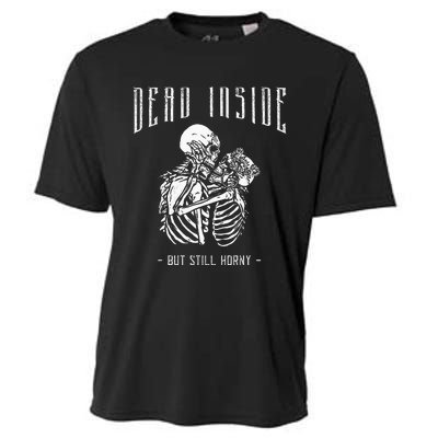 Gothic Tarot Card The Skelleton Lovers Dead Inside Creepy Cooling Performance Crew T-Shirt