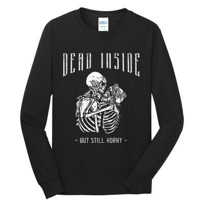 Gothic Tarot Card The Skelleton Lovers Dead Inside Creepy Tall Long Sleeve T-Shirt