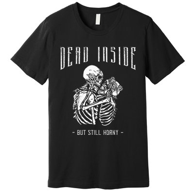 Gothic Tarot Card The Skelleton Lovers Dead Inside Creepy Premium T-Shirt