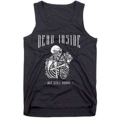 Gothic Tarot Card The Skelleton Lovers Dead Inside Creepy Tank Top