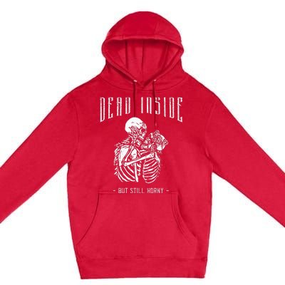 Gothic Tarot Card The Skelleton Lovers Dead Inside Creepy Premium Pullover Hoodie