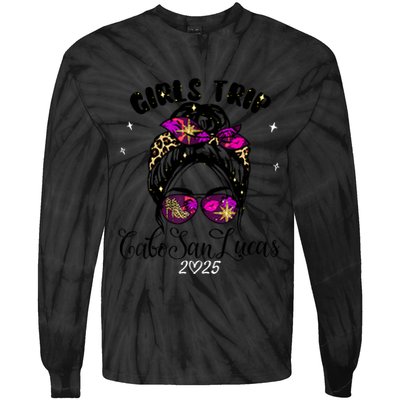 Girl Trip Cabo San Lucas 2025 Women Weekend Birthday Squad Tie-Dye Long Sleeve Shirt