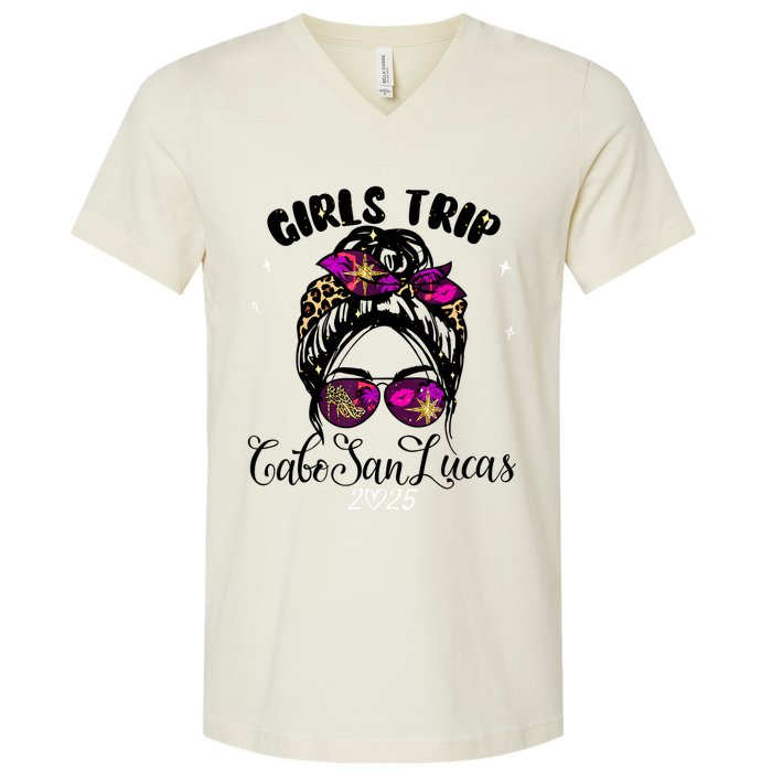 Girl Trip Cabo San Lucas 2025 Women Weekend Birthday Squad V-Neck T-Shirt