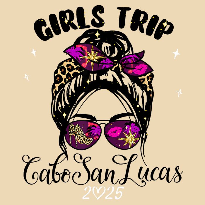 Girl Trip Cabo San Lucas 2025 Women Weekend Birthday Squad V-Neck T-Shirt