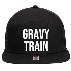 Gravy Train Cute Gift 7 Panel Mesh Trucker Snapback Hat