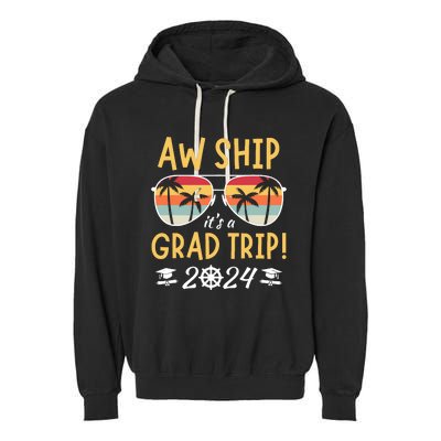 Graduation Trip Cruise 2024 Ship Senior Matching Cruise Garment-Dyed Fleece Hoodie