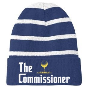 Golfer The Commissioner Golf League Striped Beanie with Solid Band