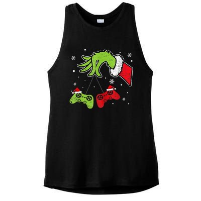 Gaming Teen Christmas Matching Pajamas Funny Gamer Ladies PosiCharge Tri-Blend Wicking Tank