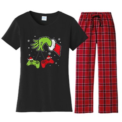 Gaming Teen Christmas Matching Pajamas Funny Gamer Women's Flannel Pajama Set