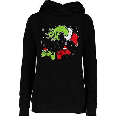 Gaming Teen Christmas Matching Pajamas Funny Gamer Womens Funnel Neck Pullover Hood