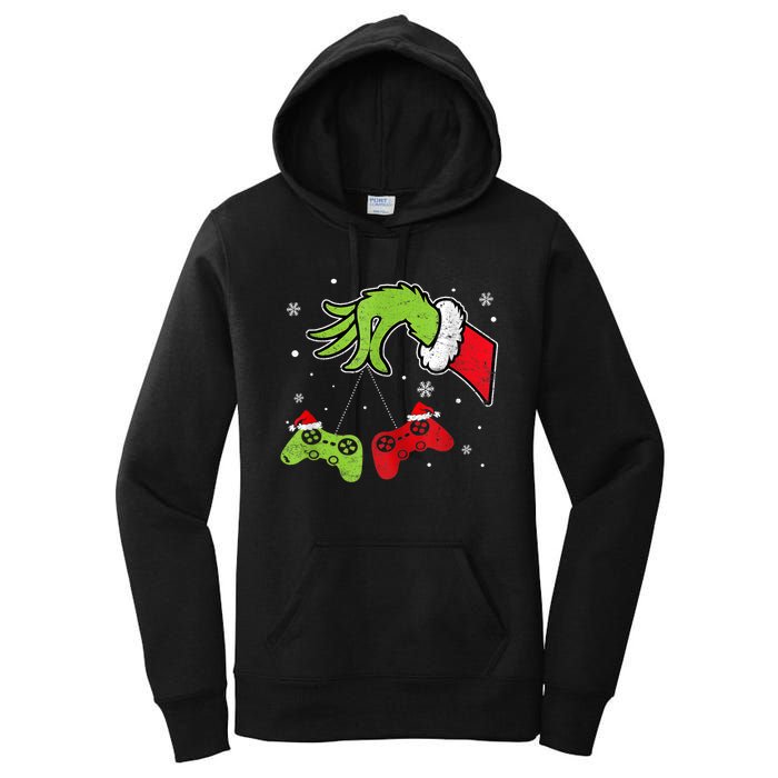 Gaming Teen Christmas Matching Pajamas Funny Gamer Women's Pullover Hoodie