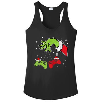 Gaming Teen Christmas Matching Pajamas Funny Gamer Ladies PosiCharge Competitor Racerback Tank