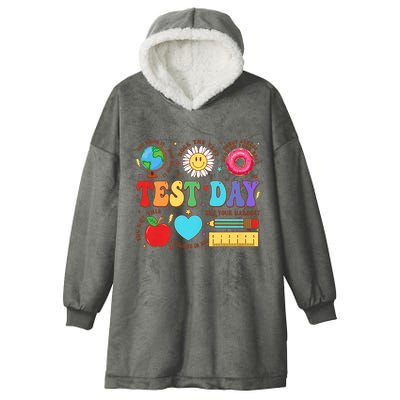 Groovy Testing Day Motivational Quotes Students Teachers Hooded Wearable Blanket