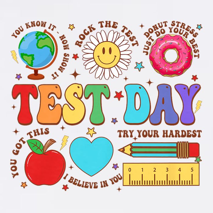 Groovy Testing Day Motivational Quotes Students Teachers Cool Comfort Performance Bucket Hat