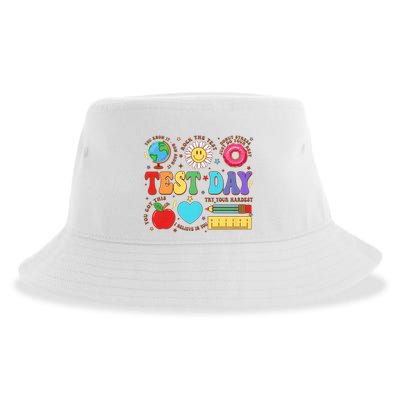 Groovy Testing Day Motivational Quotes Students Teachers Sustainable Bucket Hat