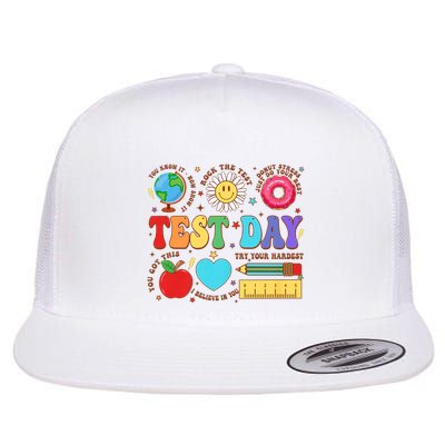 Groovy Testing Day Motivational Quotes Students Teachers Flatbill Hat