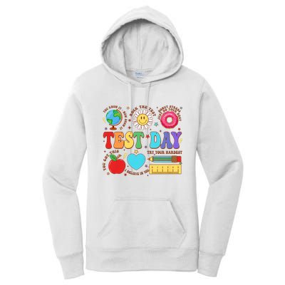Groovy Testing Day Motivational Quotes Students Teachers Women's Pullover Hoodie