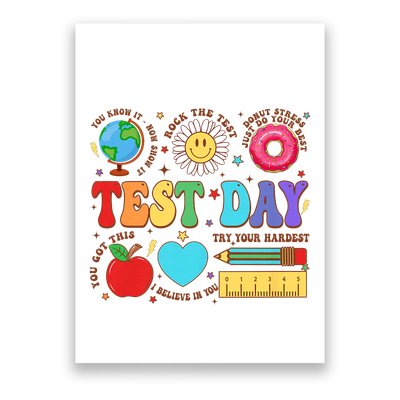 Groovy Testing Day Motivational Quotes Students Teachers Poster