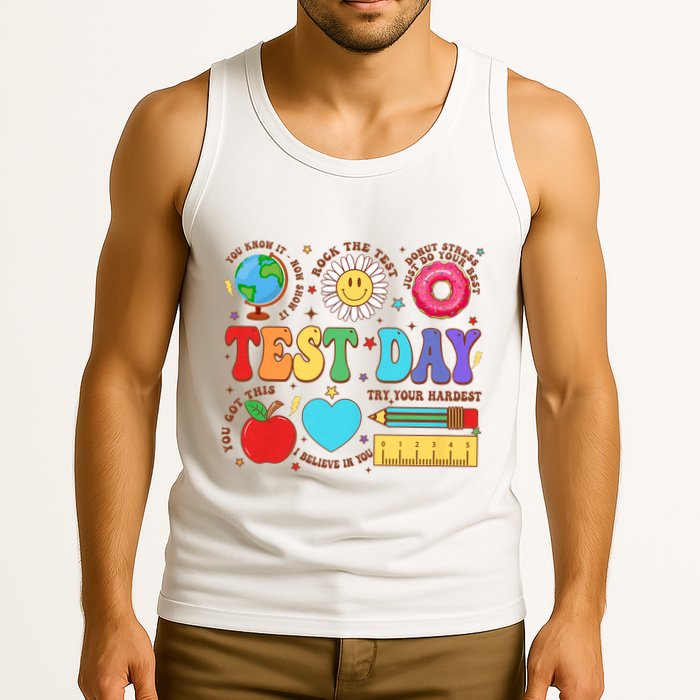 Groovy Testing Day Motivational Quotes Students Teachers Tank Top