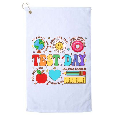 Groovy Testing Day Motivational Quotes Students Teachers Golf Towel