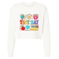 Groovy Testing Day Motivational Quotes Students Teachers Cropped Pullover Crew