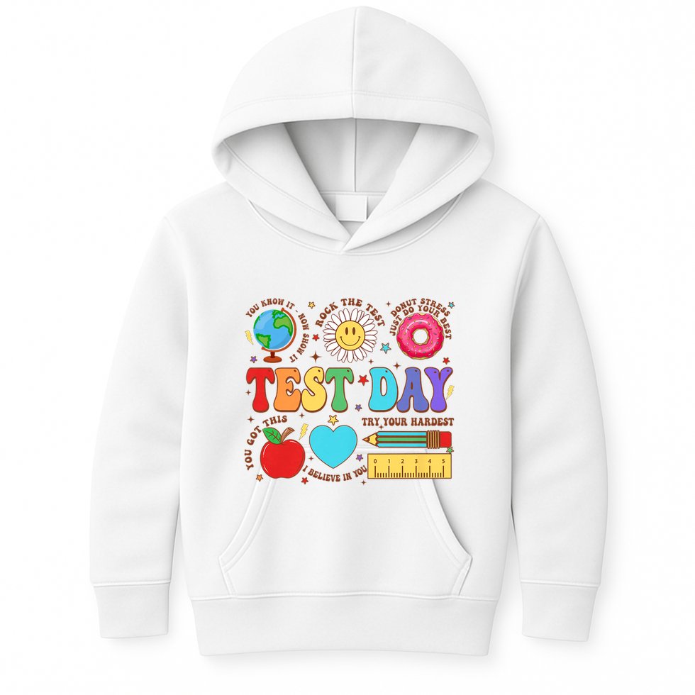 Groovy Testing Day Motivational Quotes Students Teachers Kids Hoodie