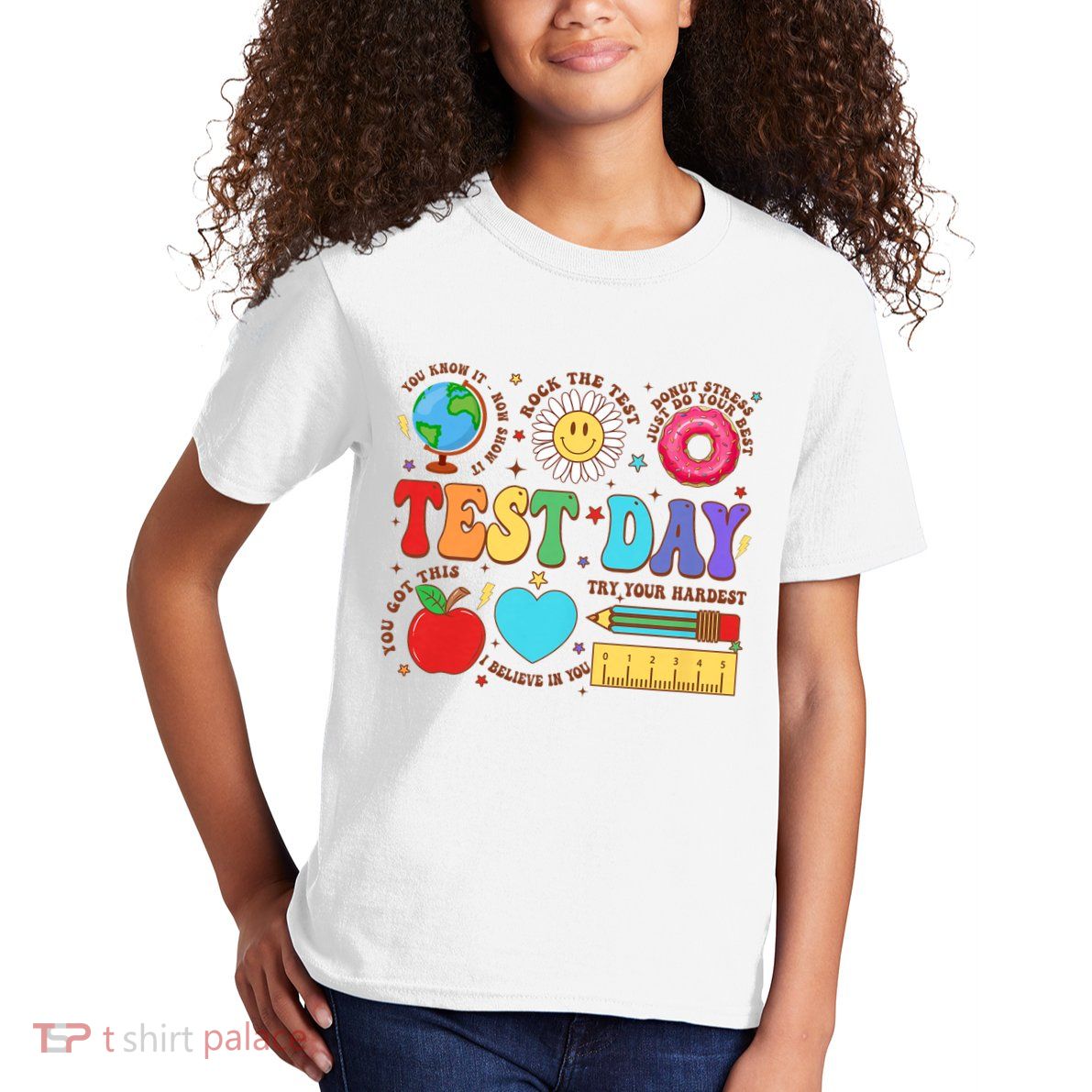 Groovy Testing Day Motivational Quotes Students Teachers Kids T-Shirt