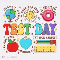 Groovy Testing Day Motivational Quotes Students Teachers Kids T-Shirt