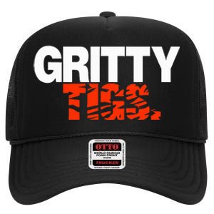 Gritty Tigs Detroit Baseball High Crown Mesh Back Trucker Hat