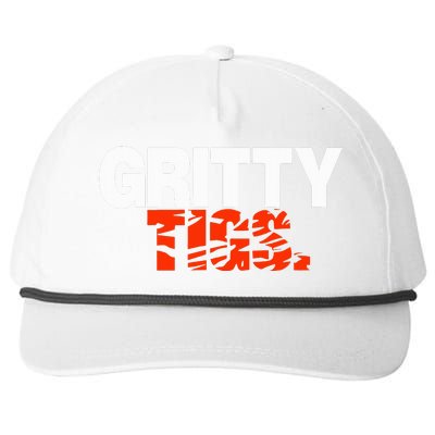 Gritty Tigs Detroit Baseball Snapback Five-Panel Rope Hat