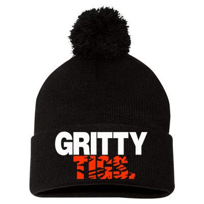 Gritty Tigs Detroit Baseball Pom Pom 12in Knit Beanie