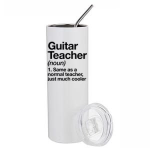 Guitar Teacher Definition Funny Musician Music Stainless Steel Tumbler