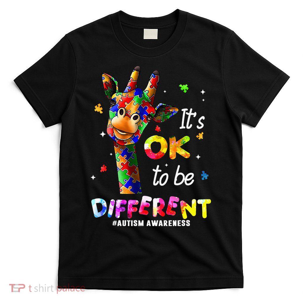 Giraffe Tie Dye Autism Awareness Autism T-Shirt