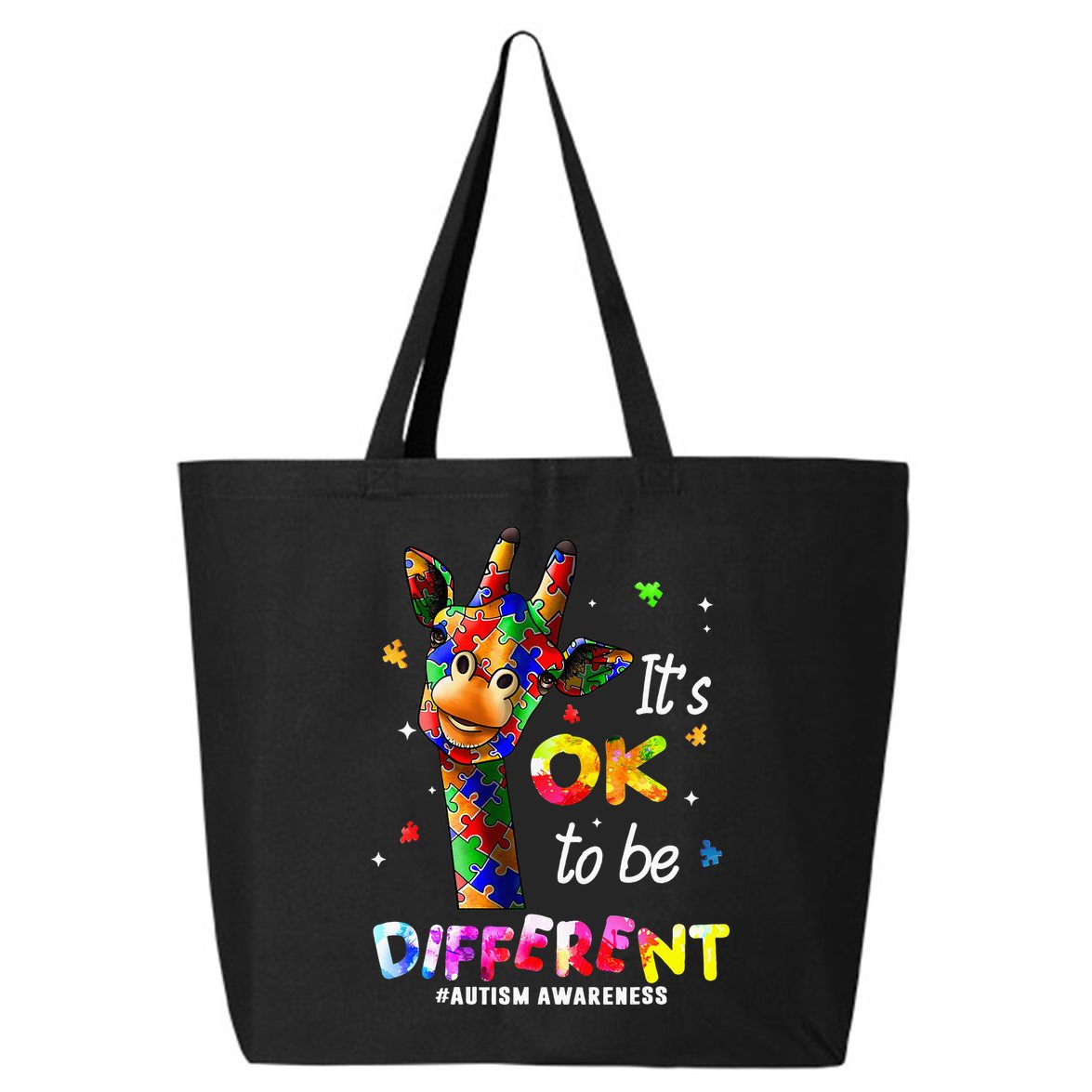 Giraffe Tie Dye Autism Awareness Autism 25L Jumbo Tote