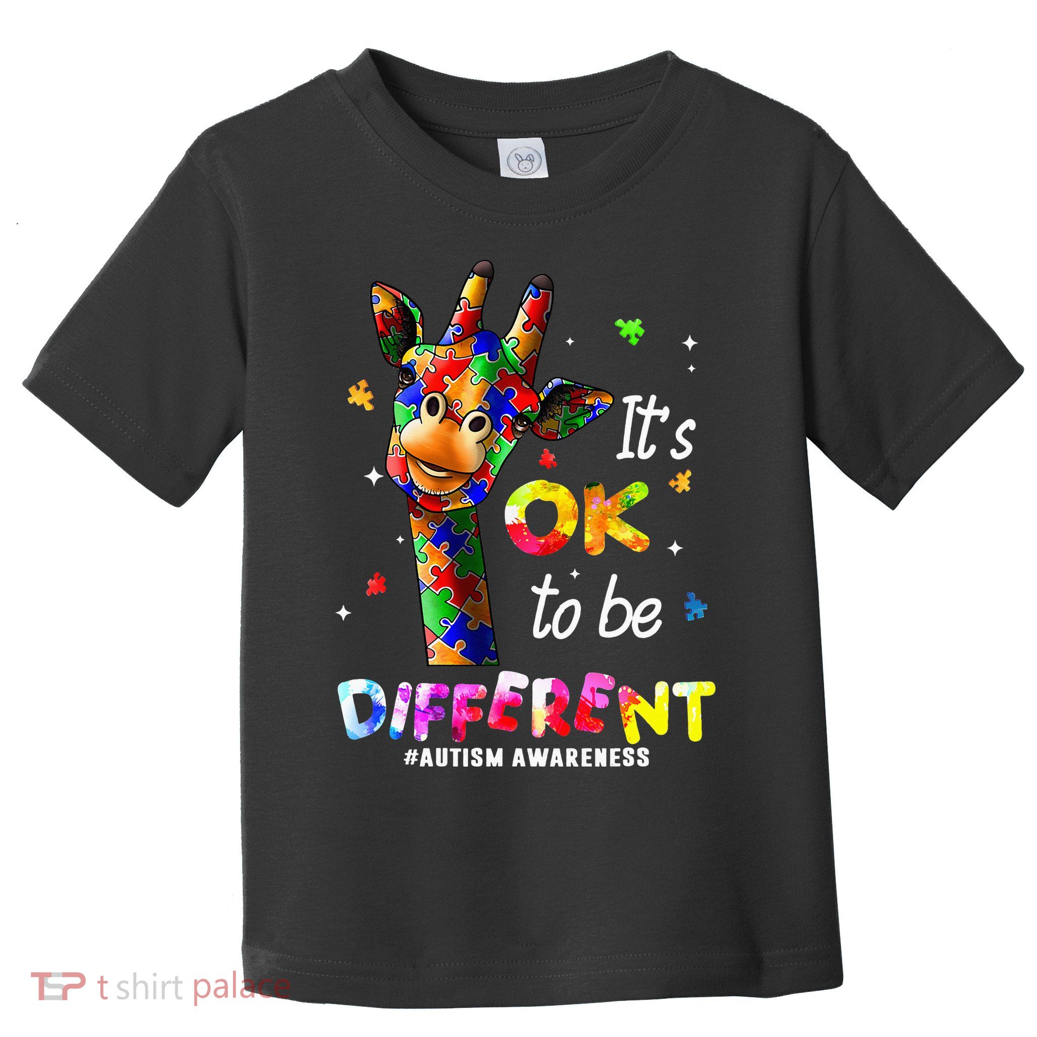 Giraffe Tie Dye Autism Awareness Autism Toddler T-Shirt