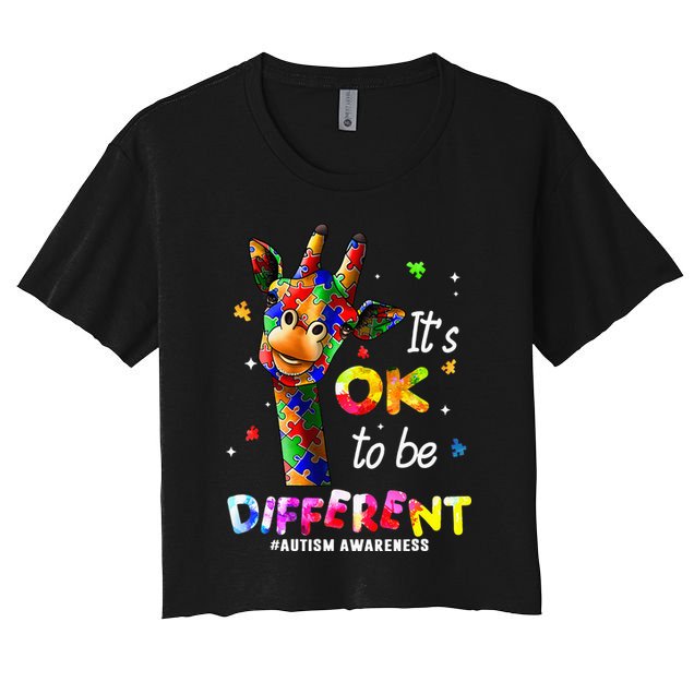 Giraffe Tie Dye Autism Awareness Autism Crop Top