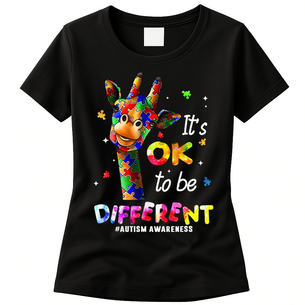 Giraffe Tie Dye Autism Awareness Autism Womens T-Shirt