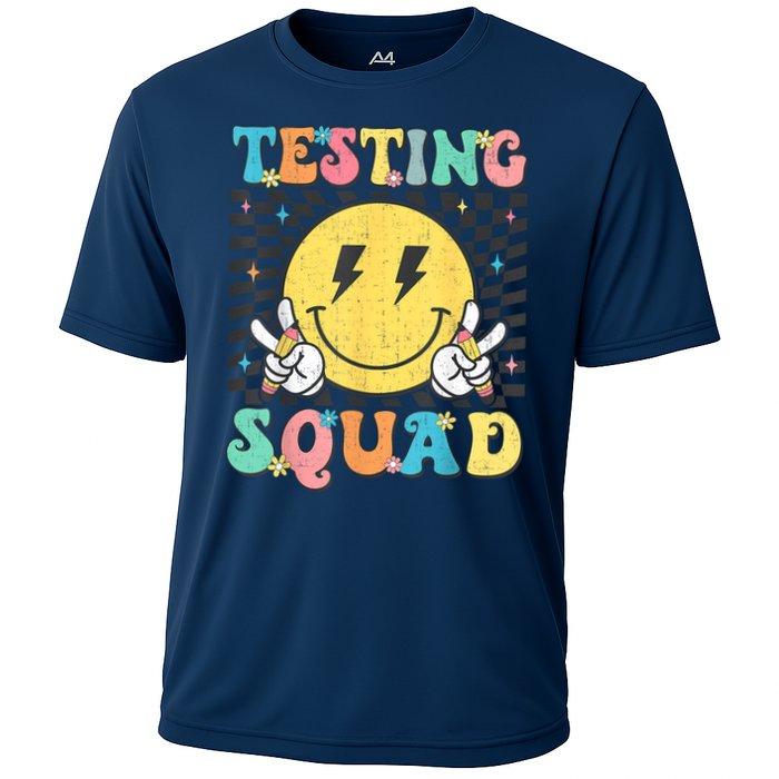 Groovy Test Day Testing Squad Motivation Teacher Student Cooling Performance Crew T-Shirt