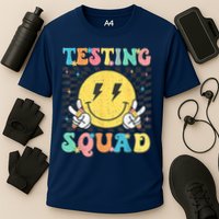 Groovy Test Day Testing Squad Motivation Teacher Student Cooling Performance Crew T-Shirt