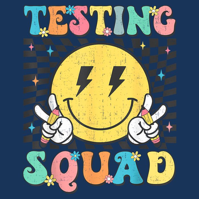 Groovy Test Day Testing Squad Motivation Teacher Student T-Shirt