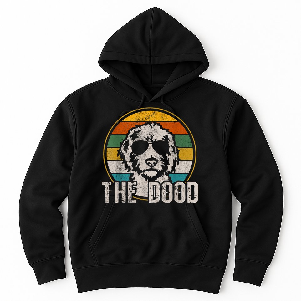 Goldendoodle The Dood Vintage Retro Dog Hoodie