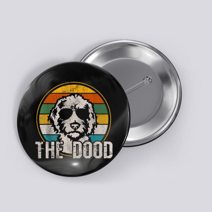 Goldendoodle The Dood Vintage Retro Dog Button