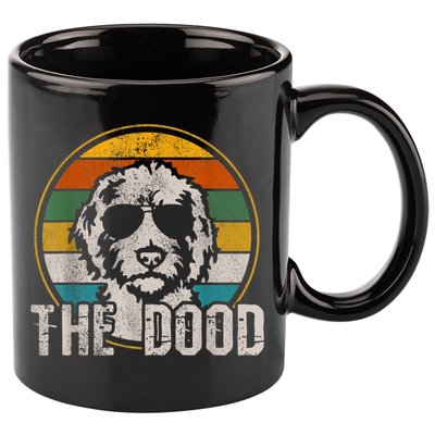 Goldendoodle The Dood Vintage Retro Dog 11oz C Handle Ceramic Mug