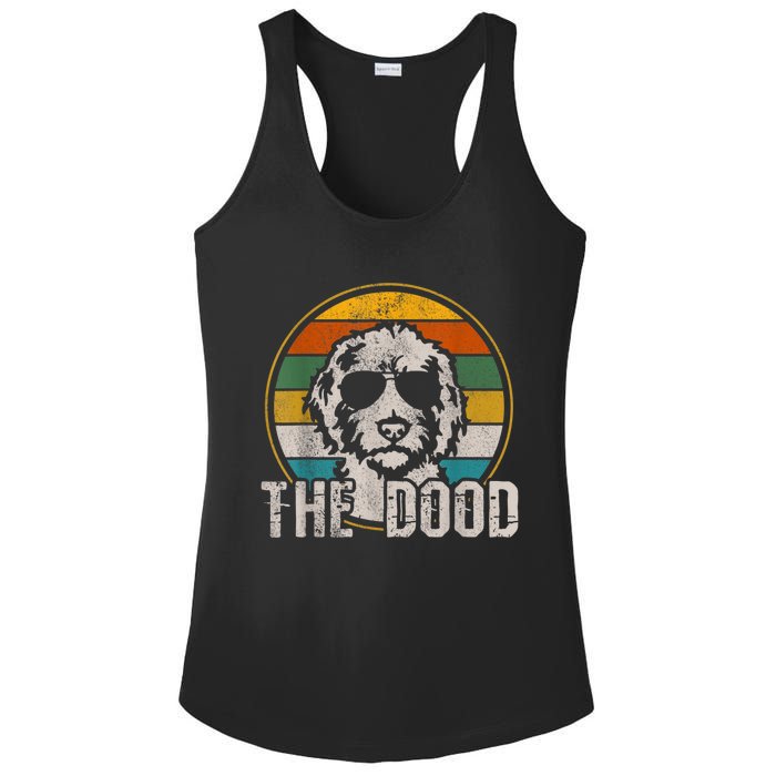 Goldendoodle The Dood Vintage Retro Dog Ladies PosiCharge Competitor Racerback Tank