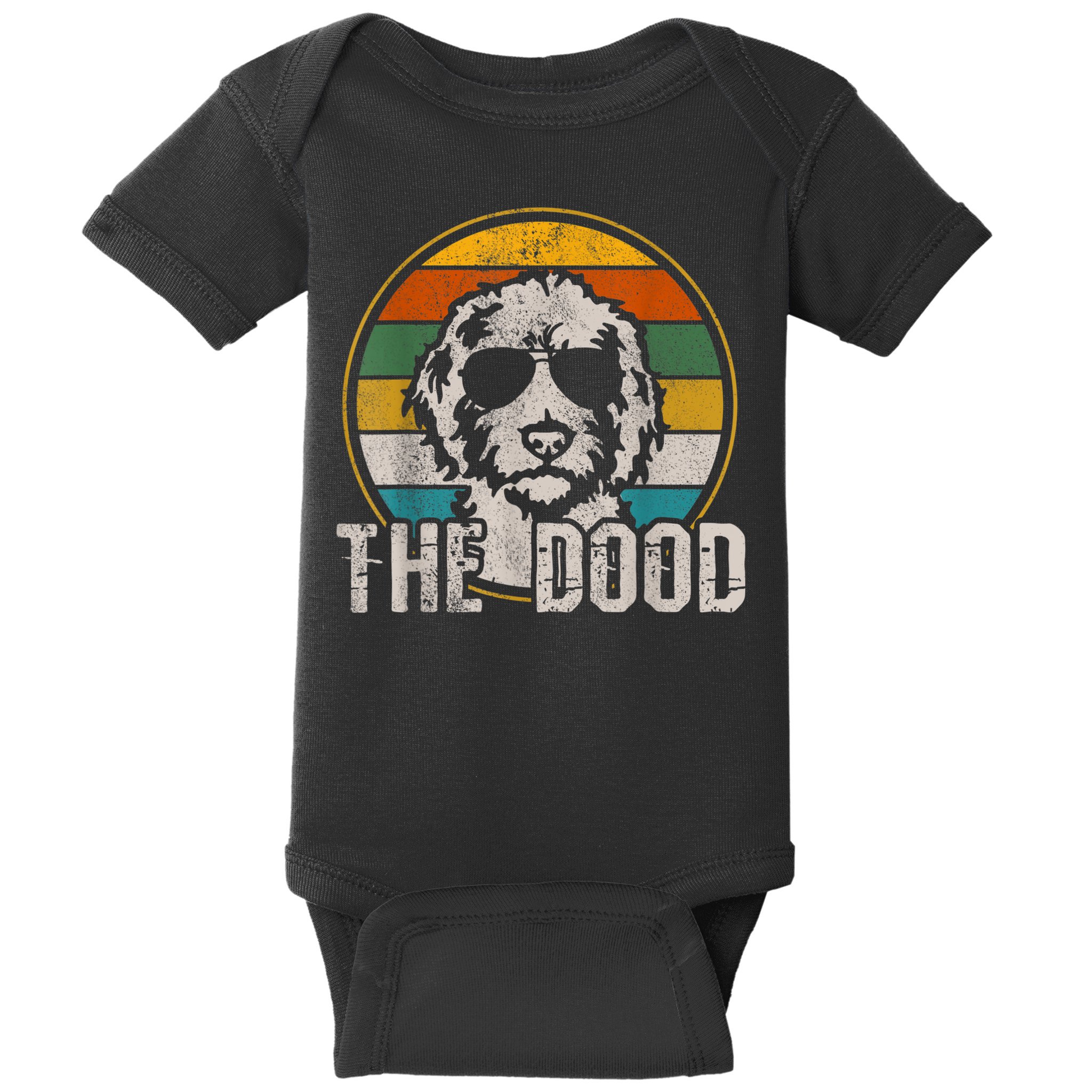 Goldendoodle The Dood Vintage Retro Dog Baby Bodysuit
