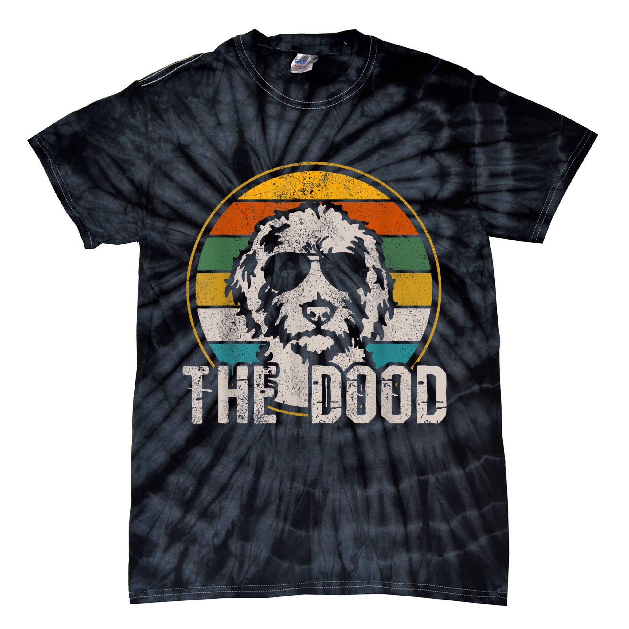 Goldendoodle The Dood Vintage Retro Dog Tie-Dye T-Shirt