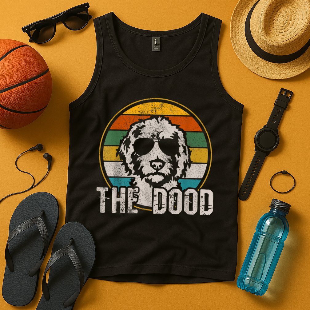 Goldendoodle The Dood Vintage Retro Dog Tank Top