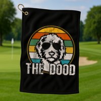 Goldendoodle The Dood Vintage Retro Dog Golf Towel
