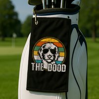 Goldendoodle The Dood Vintage Retro Dog Golf Towel