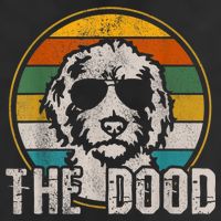 Goldendoodle The Dood Vintage Retro Dog Golf Towel